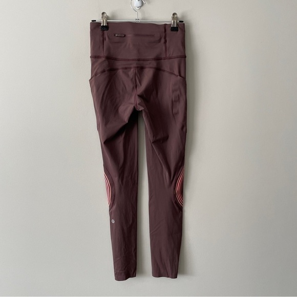LULULEMON Speed Light Tight 25" Cherry Cola / Coral Kiss 4 - Picture 5 of 8